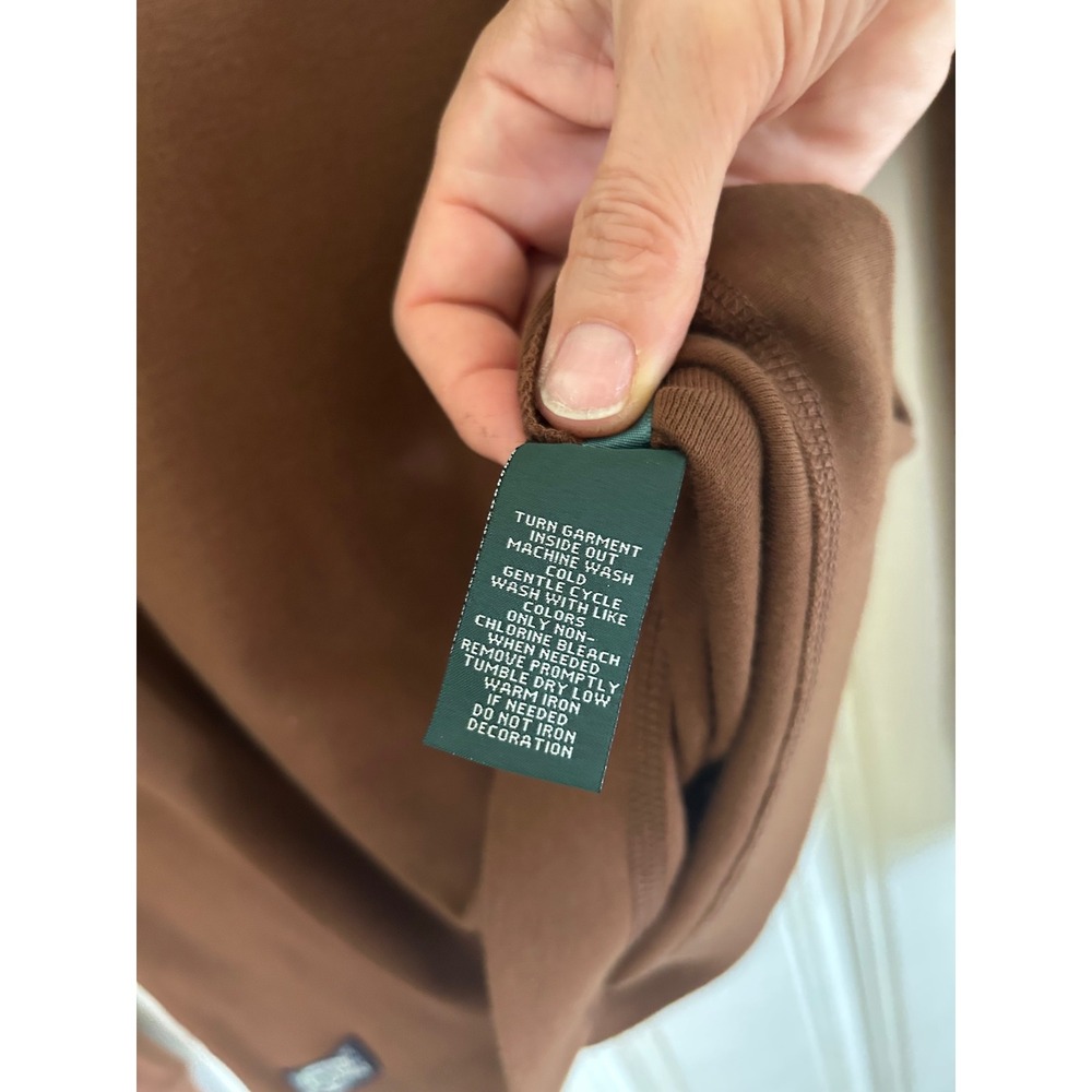 Lauren Ralph Lauren Brown  Heritage Old Money Academia Long Sleeve Top Suede M - Picture 9 of 9
